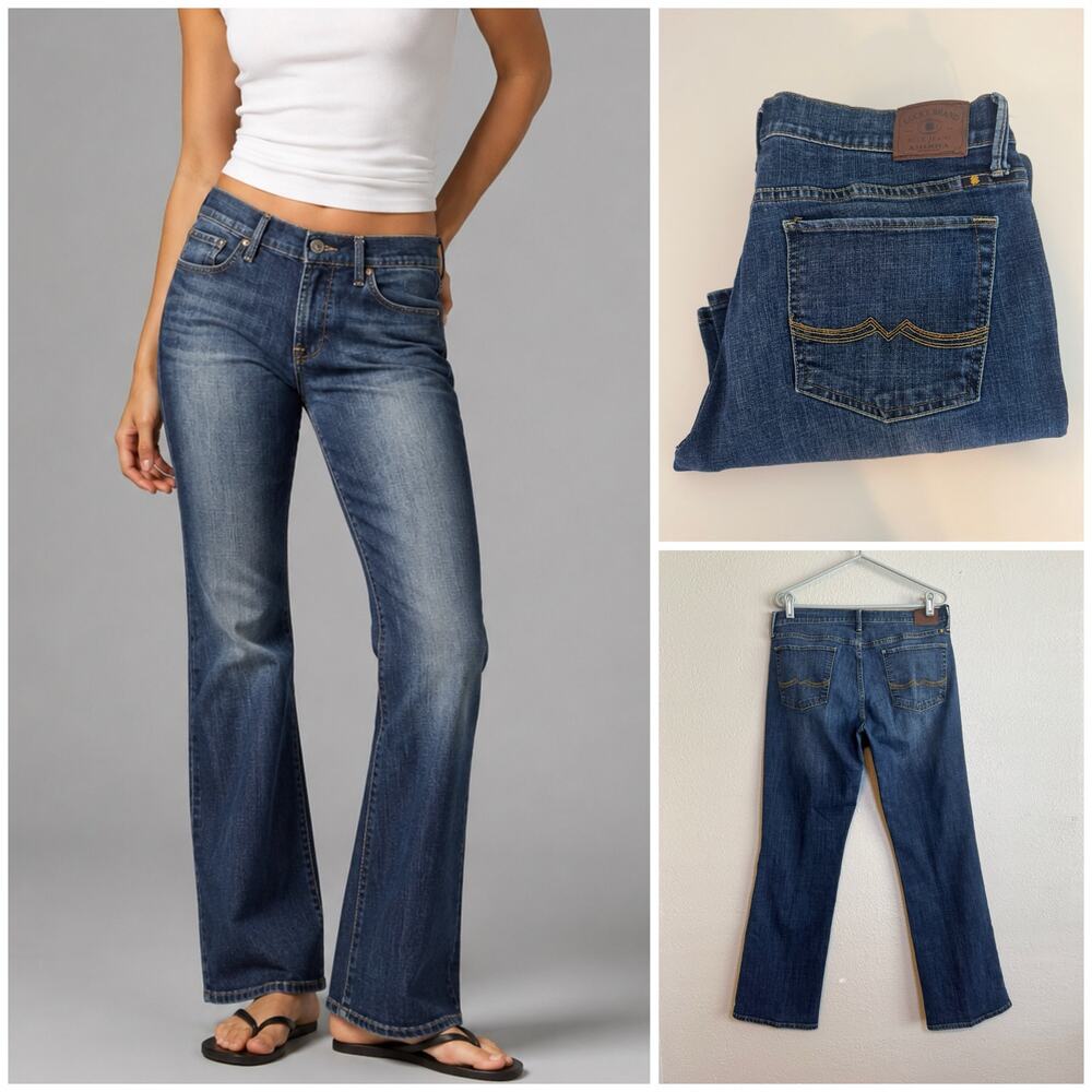 Y2K Lucky Brand Sweet 'N Low Flare Jeans Medium Wash Womens 14/32 Boot Cut VTG